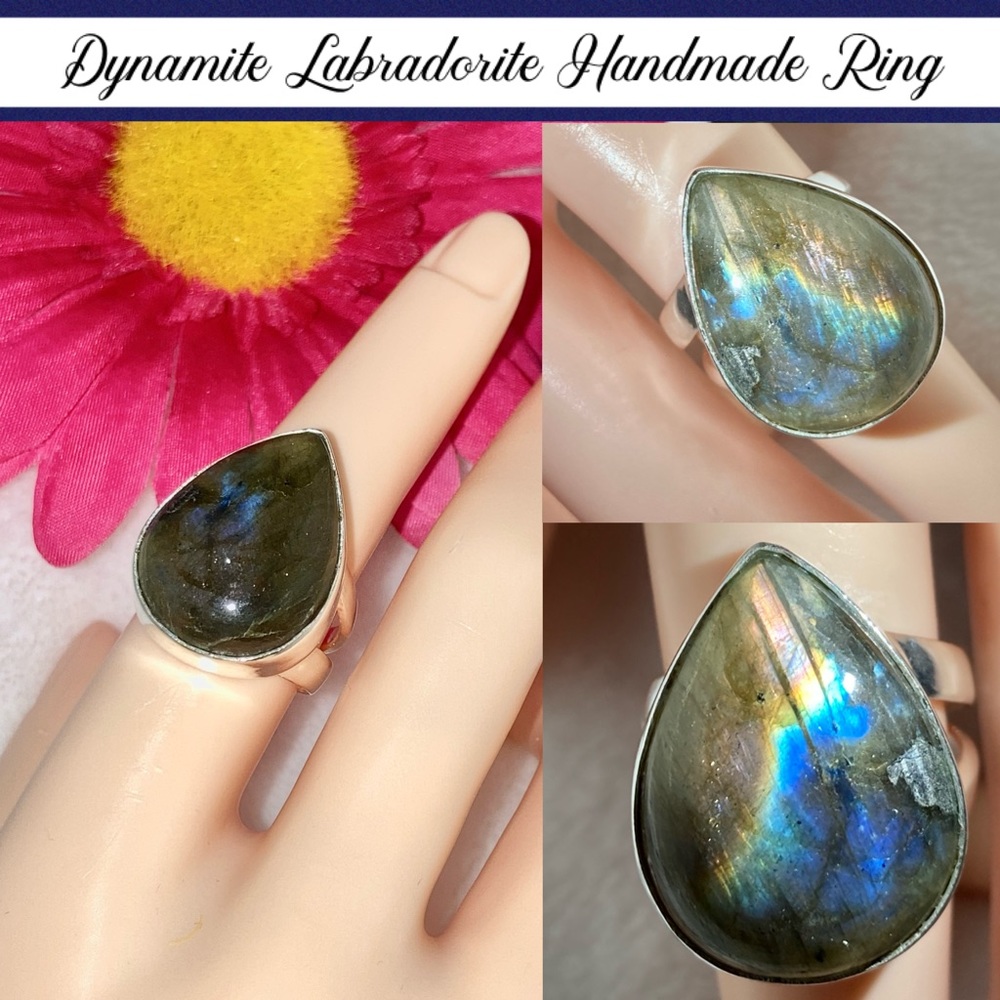 -COOL- Labradorite Gemstone Handmade Ring